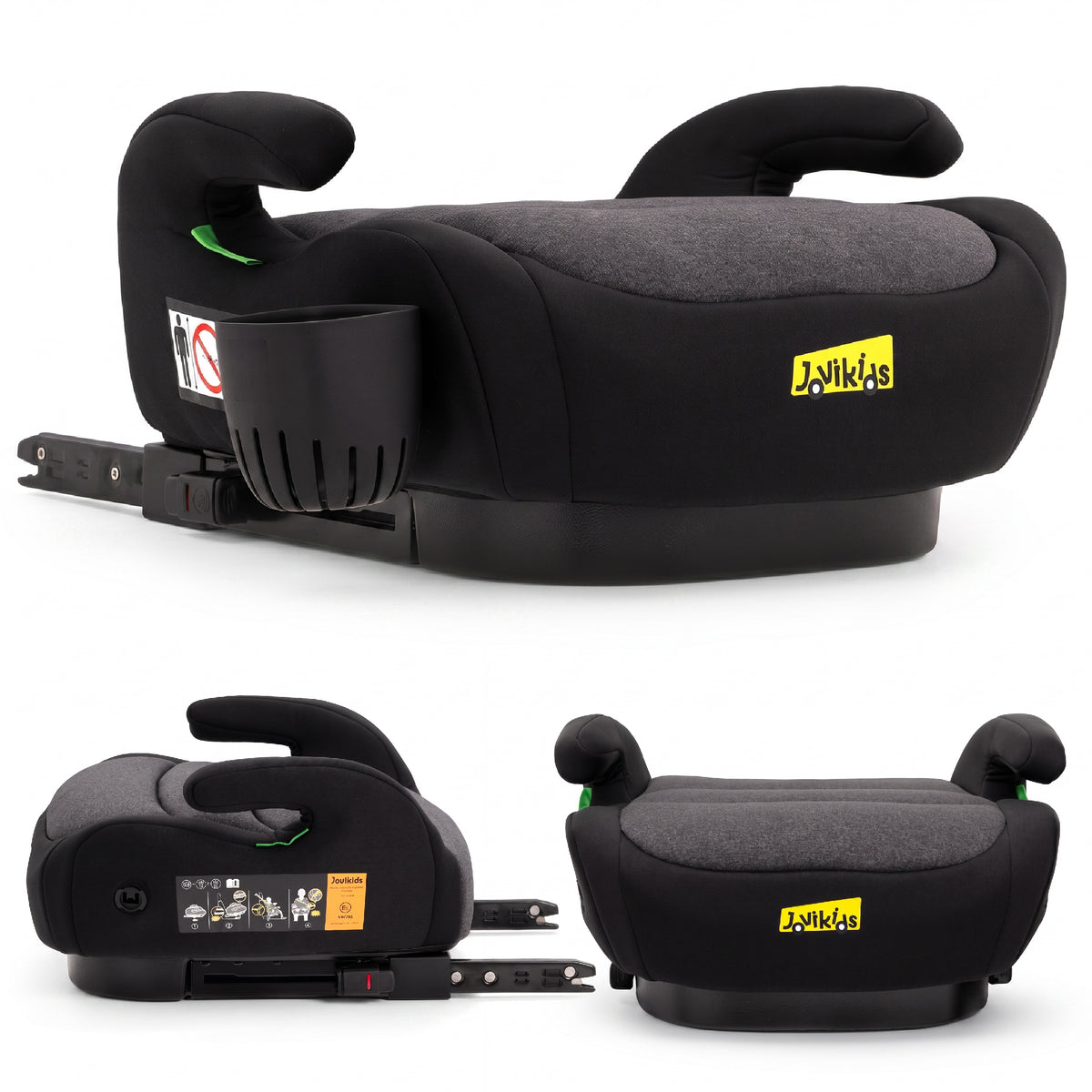 Ohho+ I-Size Booster Car Seat with Cup Holder - Twilight Black
