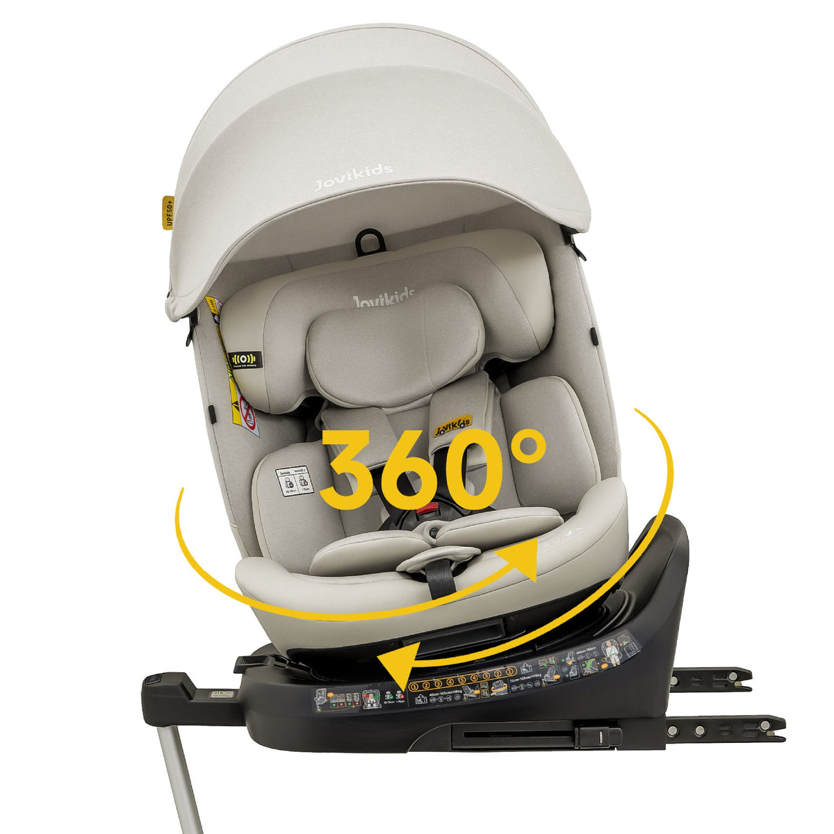 Ranger 2 360° ISOFIX Car Seat with Support Leg & Seat Protector - Milkstone Grey