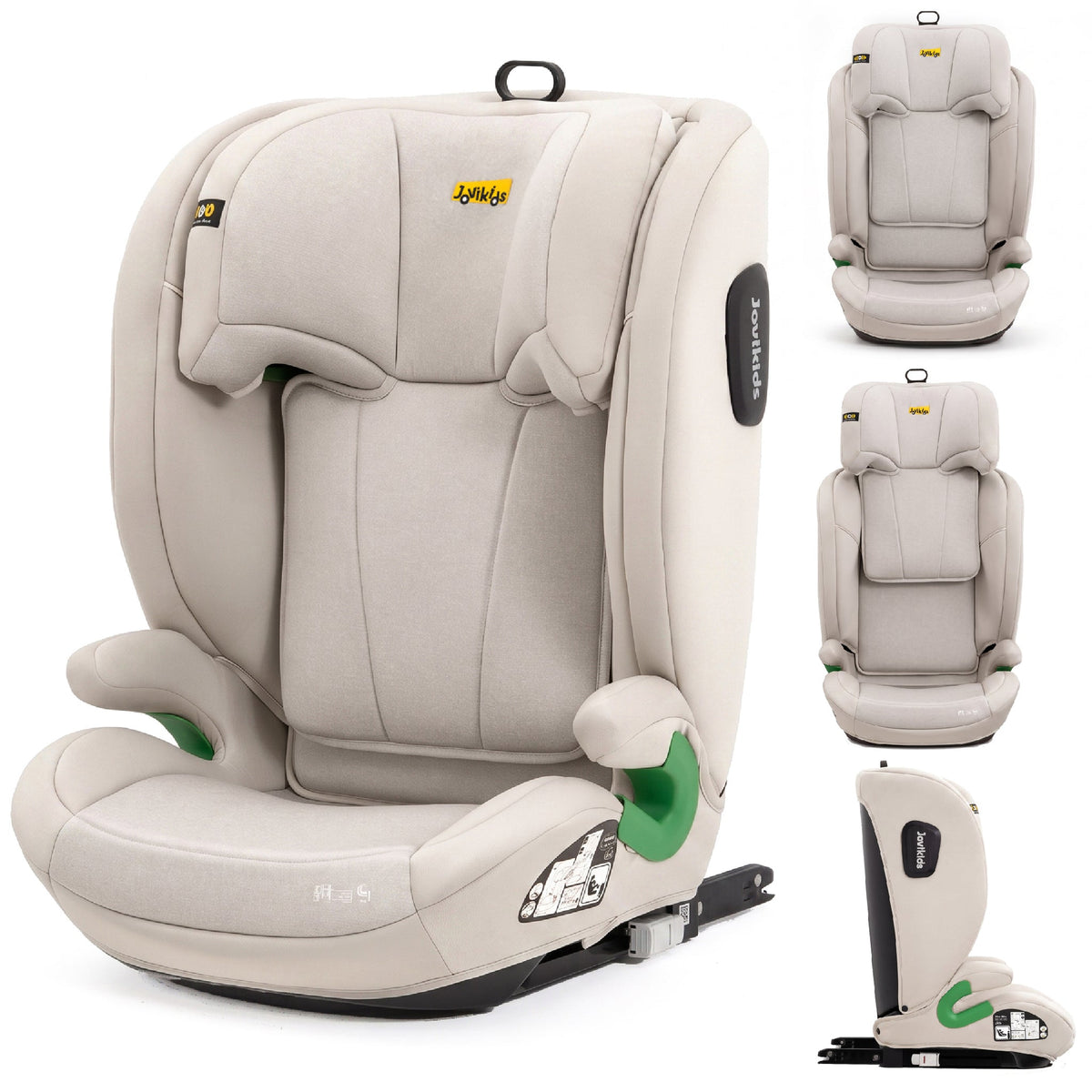 Leon I-Size Booster Car Seat with ISOFIX - Milkstone Grey