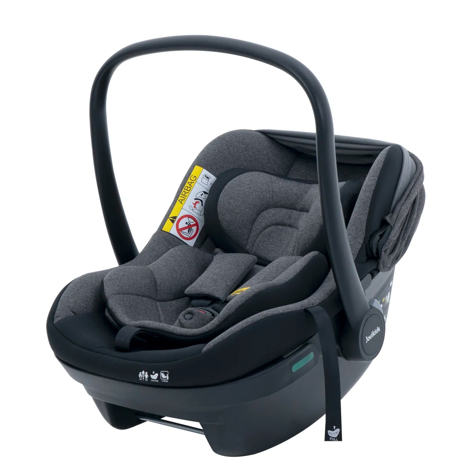 Jovikids Aria Baby Carrier Black i-Size 3-Point Seat Belt 0M+