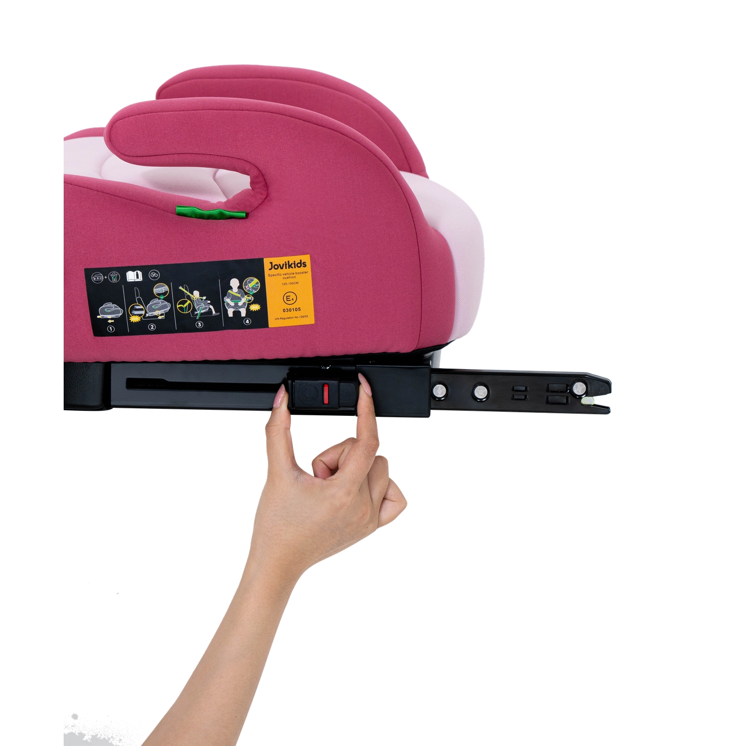 Ohho Plus I-Size Booster Car Seat - Blush Pink - Jovikids