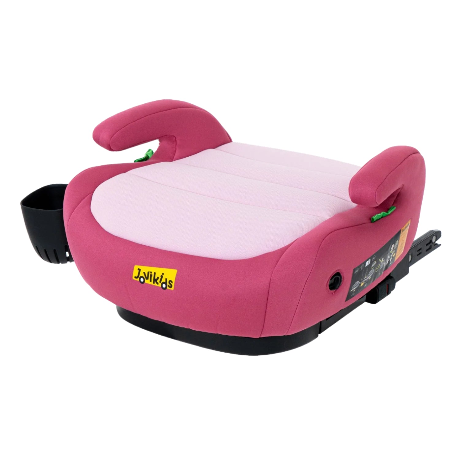 Jovikids Ohho+ I-Size Booster Car Seat for Kids – Pink ISOFIX (6-12Y)