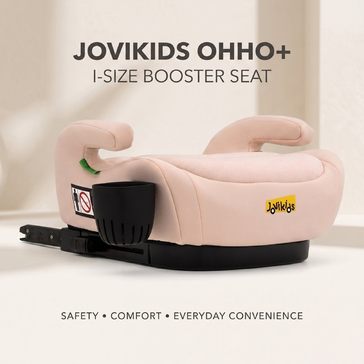 Ohho+ I-Size Booster Car Seat with Cup Holder - Rosewood Pink