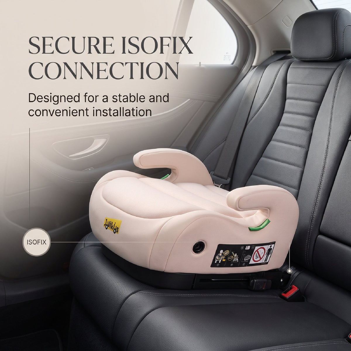Ohho+ I-Size Booster Car Seat with Cup Holder - Rosewood Pink
