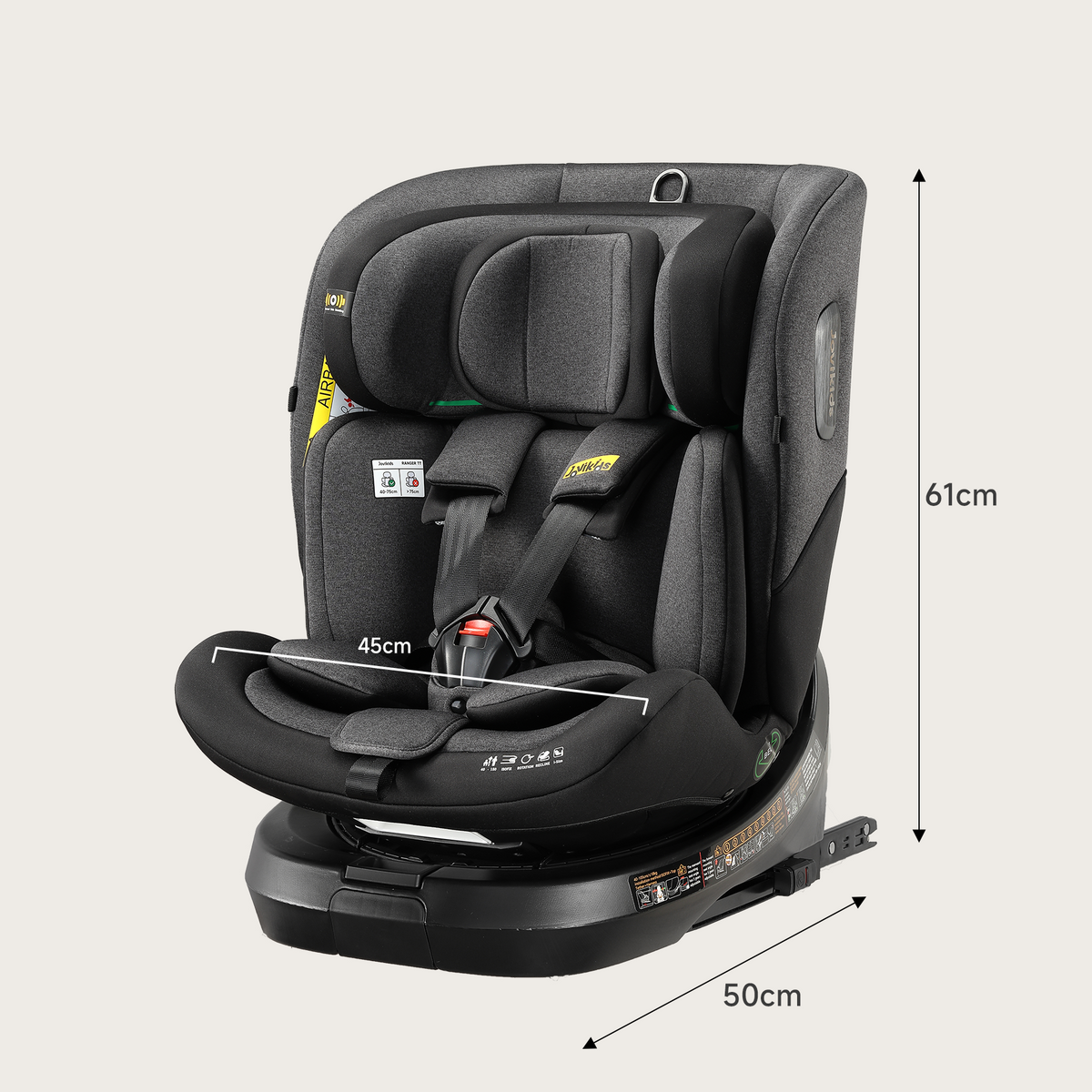 Ranger TT ISOFIX 360 Rotating Car Seat I-size - Twilight Black