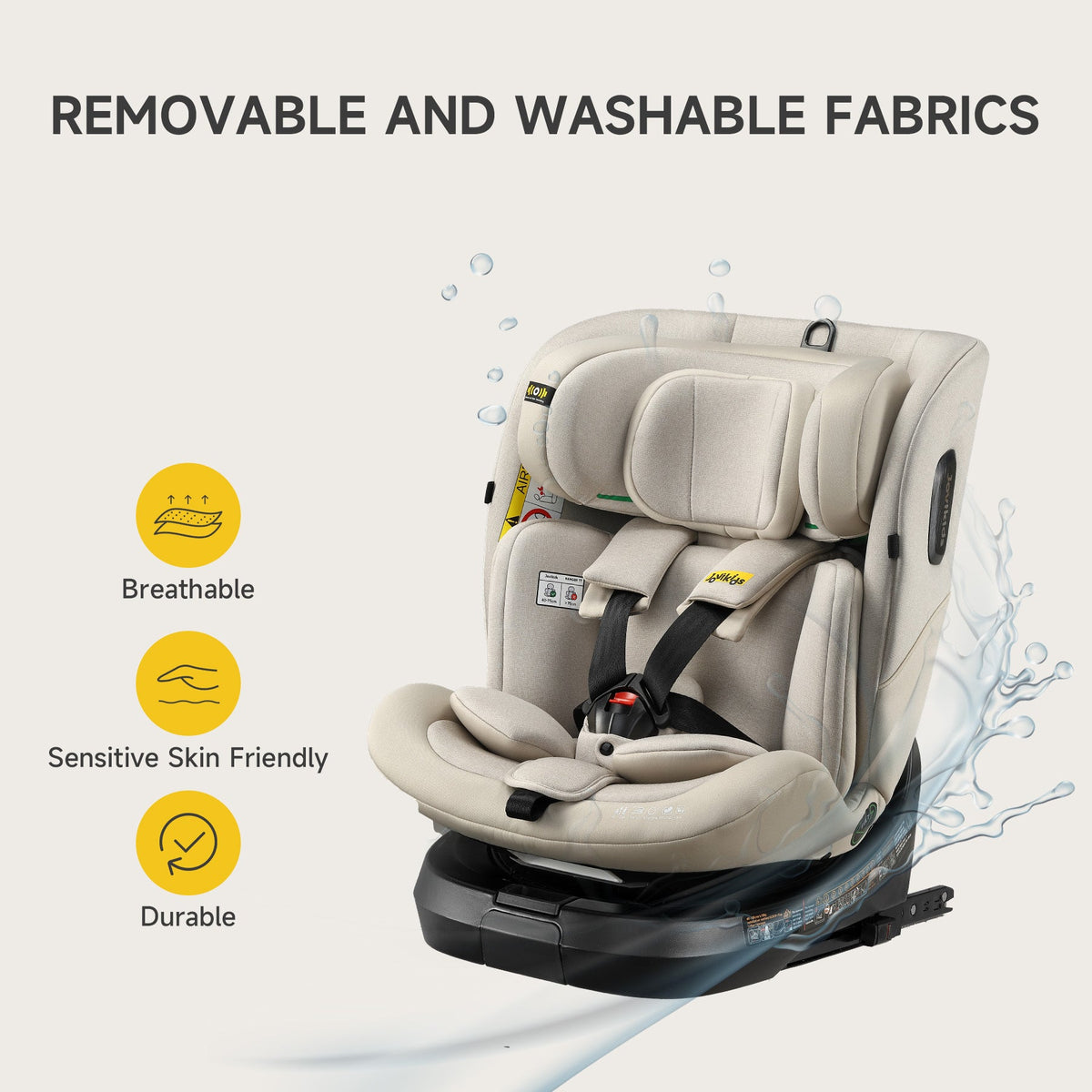 Ranger TT ISOFIX 360 Rotating Car Seat I-size - Milkstone Grey