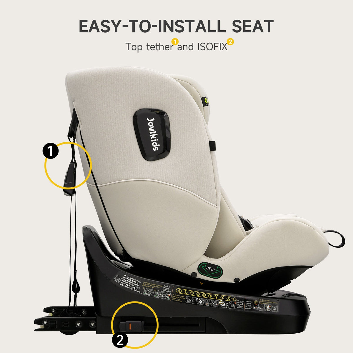 Ranger TT ISOFIX 360 Rotating Car Seat I-size - Milkstone Grey