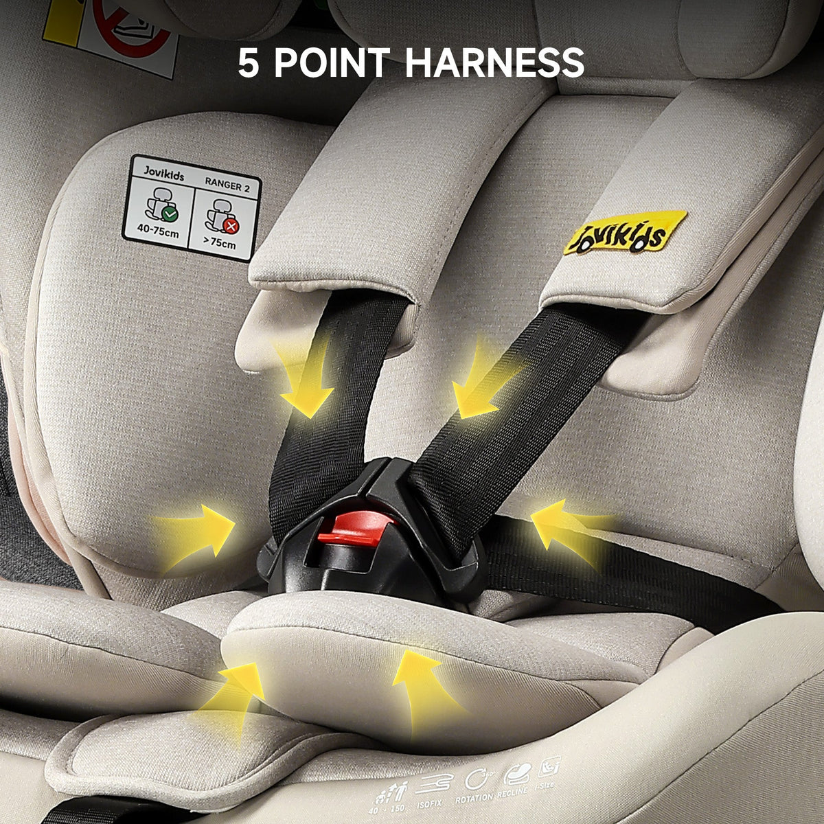 Ranger TT ISOFIX 360 Rotating Car Seat I-size - Milkstone Grey