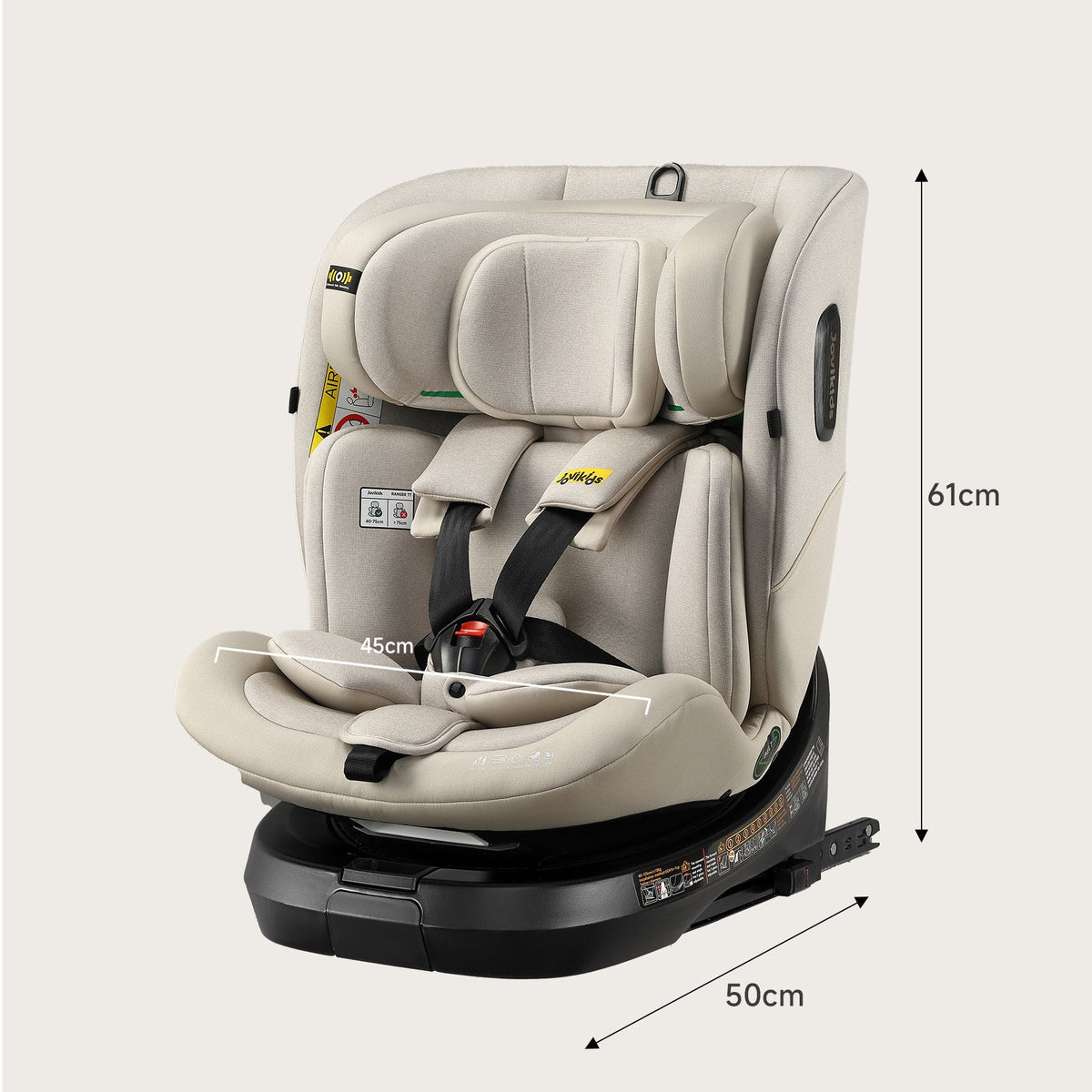 Ranger TT ISOFIX 360 Rotating Car Seat I-size - Milkstone Grey