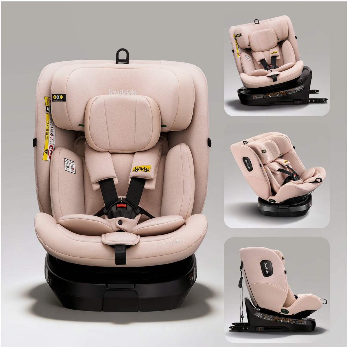 Ranger 2 360° ISOFIX Car Seat with Support Leg & Seat Protector - Rosewood Pink