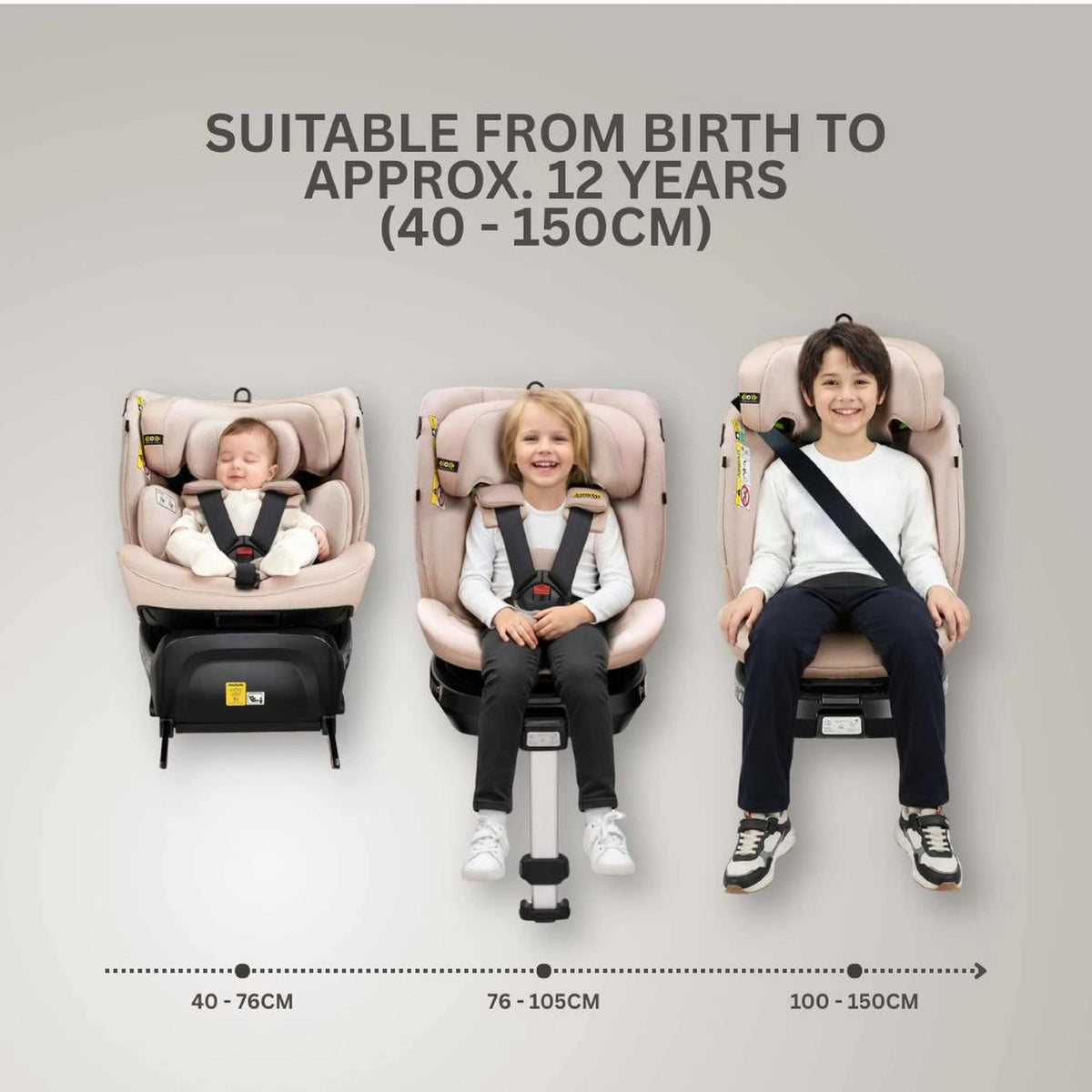 Ranger 2 360° ISOFIX Car Seat with Support Leg & Seat Protector - Rosewood Pink