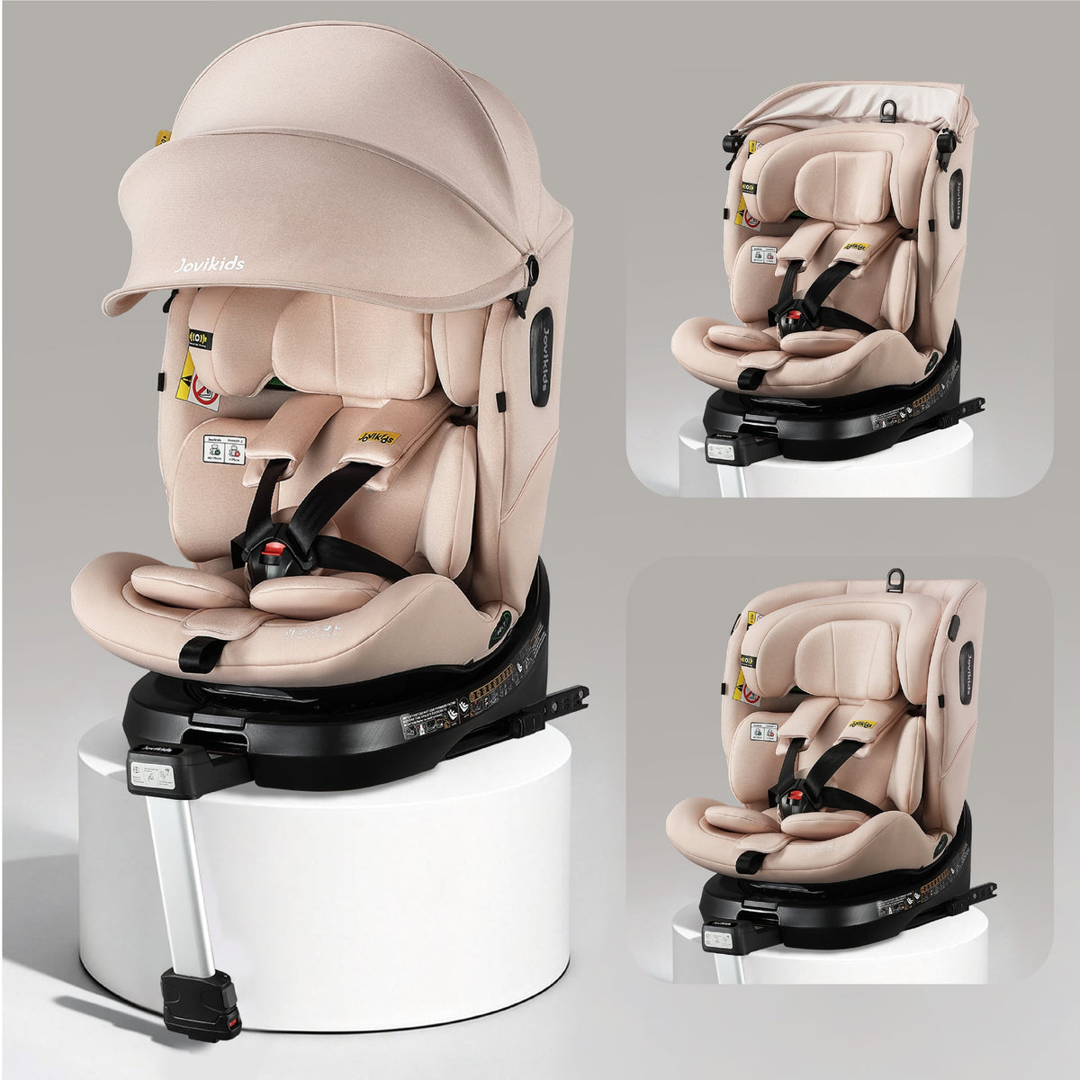 Ranger 2 360° ISOFIX Car Seat with Support Leg & Seat Protector - Rosewood Pink