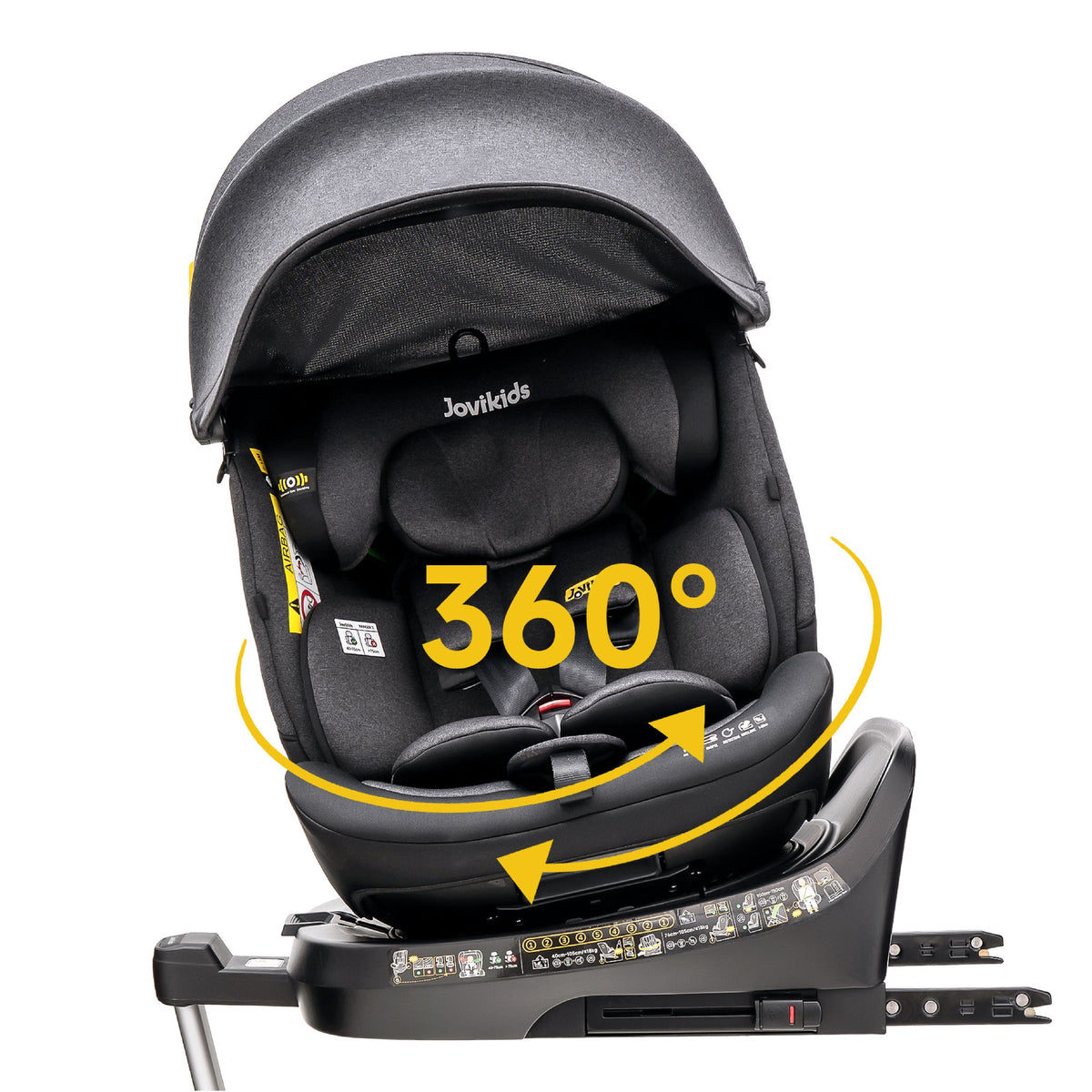 Ranger 2 360° ISOFIX Car Seat with Support Leg & Seat Protector - Twilight Black