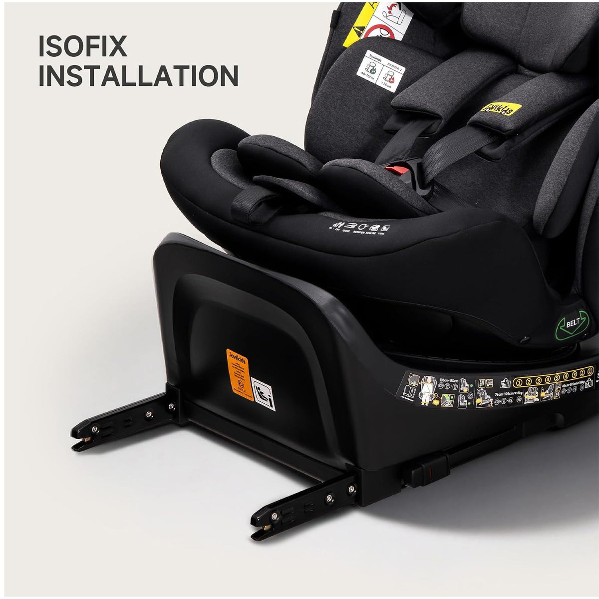 Ranger 2 360° ISOFIX Car Seat with Support Leg & Seat Protector - Twilight Black