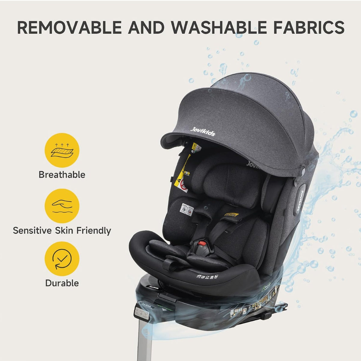Ranger 2 360° ISOFIX Car Seat with Support Leg & Seat Protector - Twilight Black