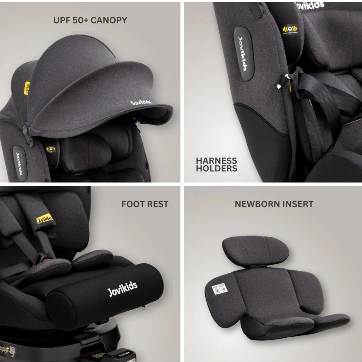 Ranger 2 360° ISOFIX Car Seat with Support Leg & Seat Protector - Twilight Black