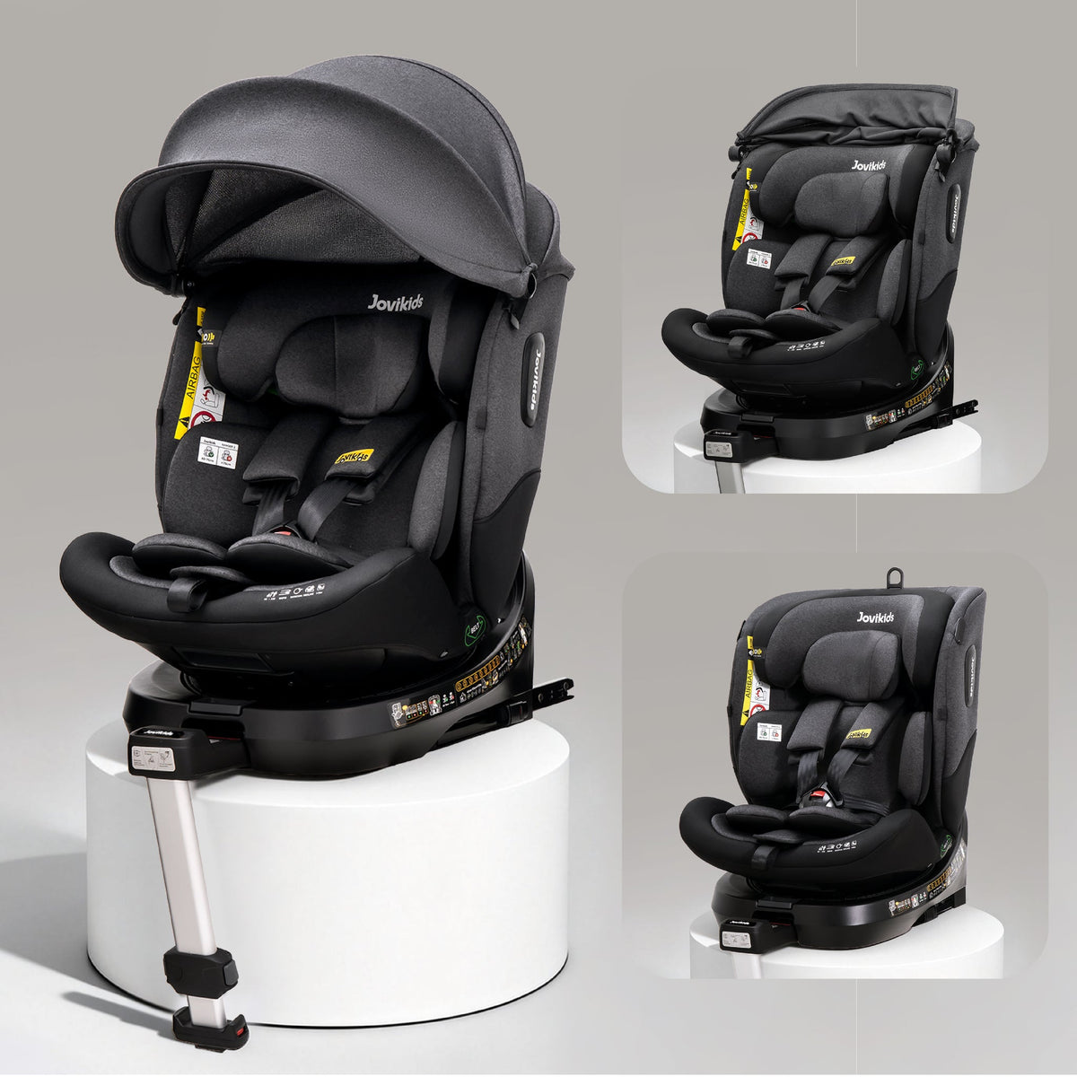 Ranger 2 360° ISOFIX Car Seat with Support Leg & Seat Protector - Twilight Black
