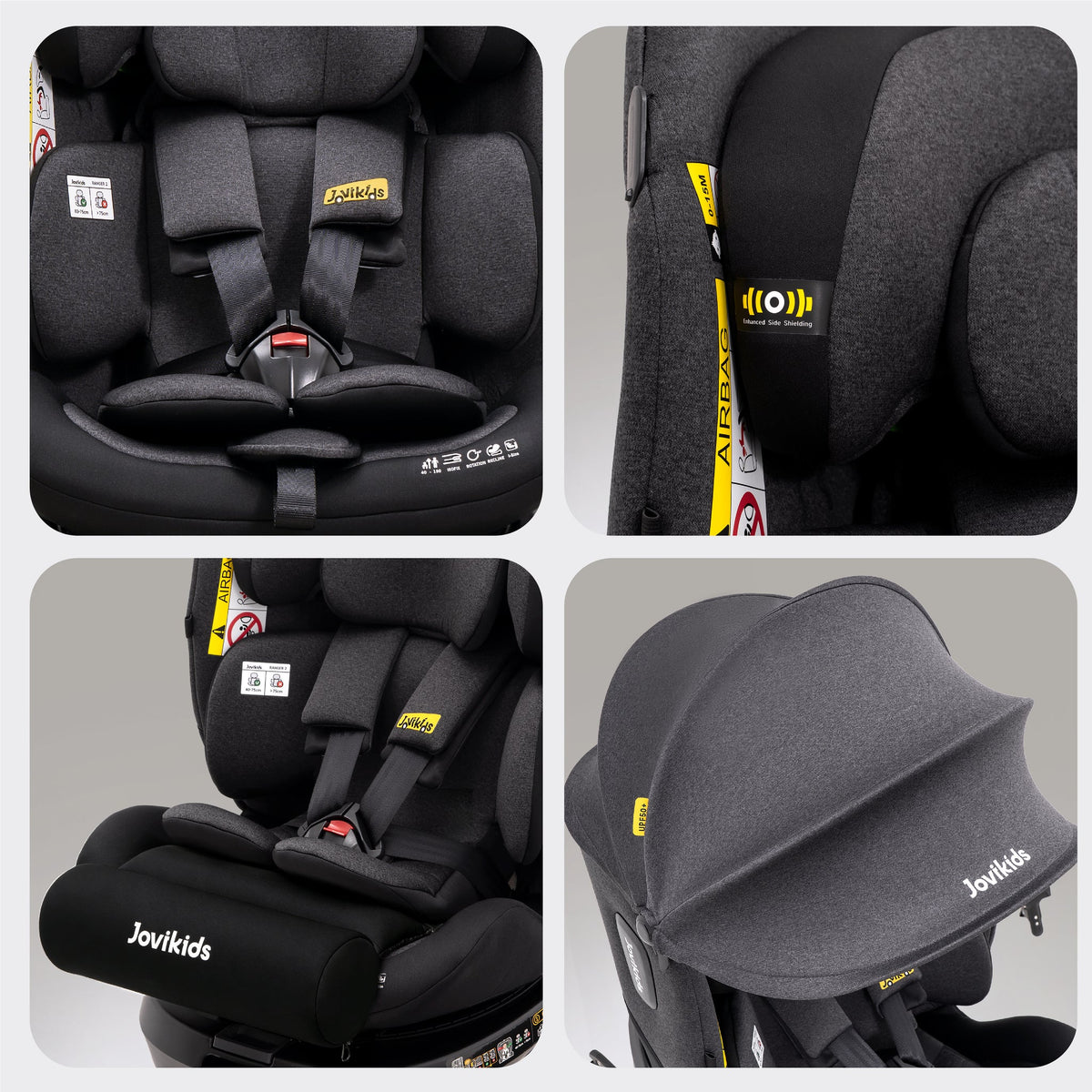 Ranger 2 360° ISOFIX Car Seat with Support Leg & Seat Protector - Twilight Black