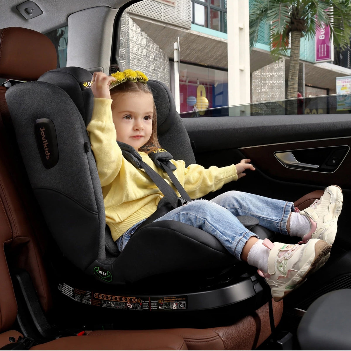 Ranger 2 360° ISOFIX Car Seat with Support Leg & Seat Protector - Twilight Black