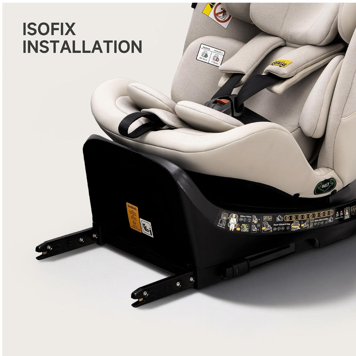 Ranger 2 360° ISOFIX Car Seat with Support Leg & Seat Protector - Milkstone Grey