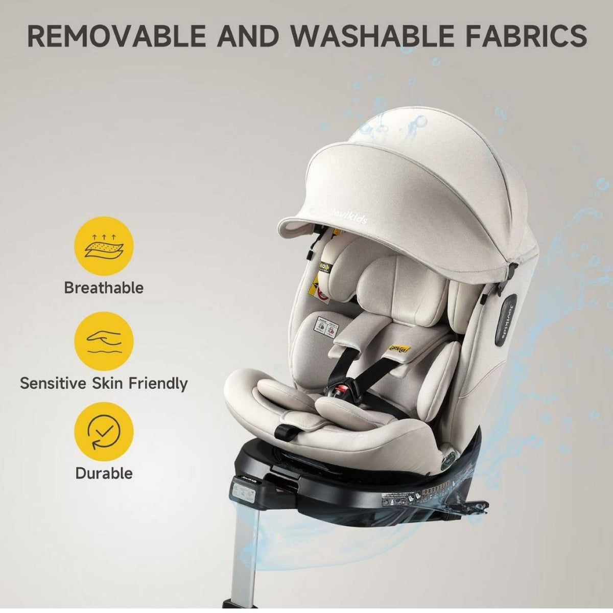 Ranger 2 360° ISOFIX Car Seat with Support Leg & Seat Protector - Milkstone Grey