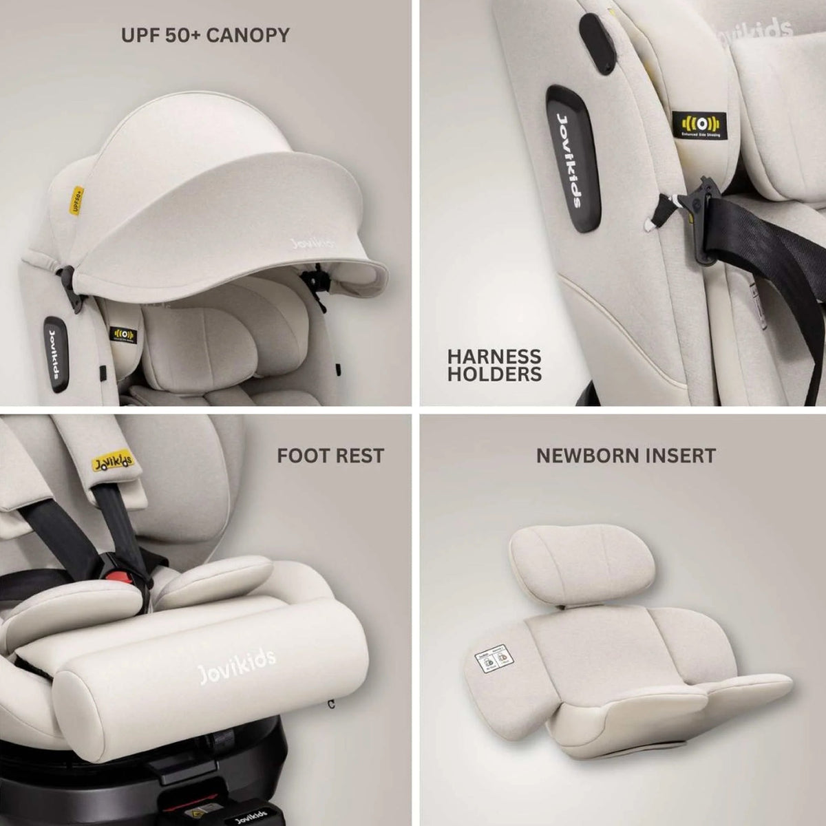 Ranger 2 360° ISOFIX Car Seat with Support Leg & Seat Protector - Milkstone Grey