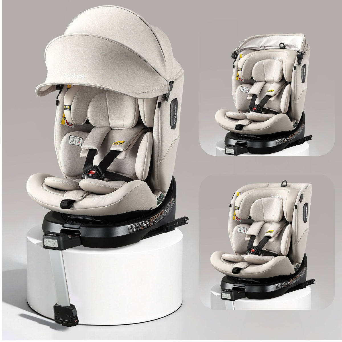 Ranger 2 360° ISOFIX Car Seat with Support Leg & Seat Protector - Milkstone Grey