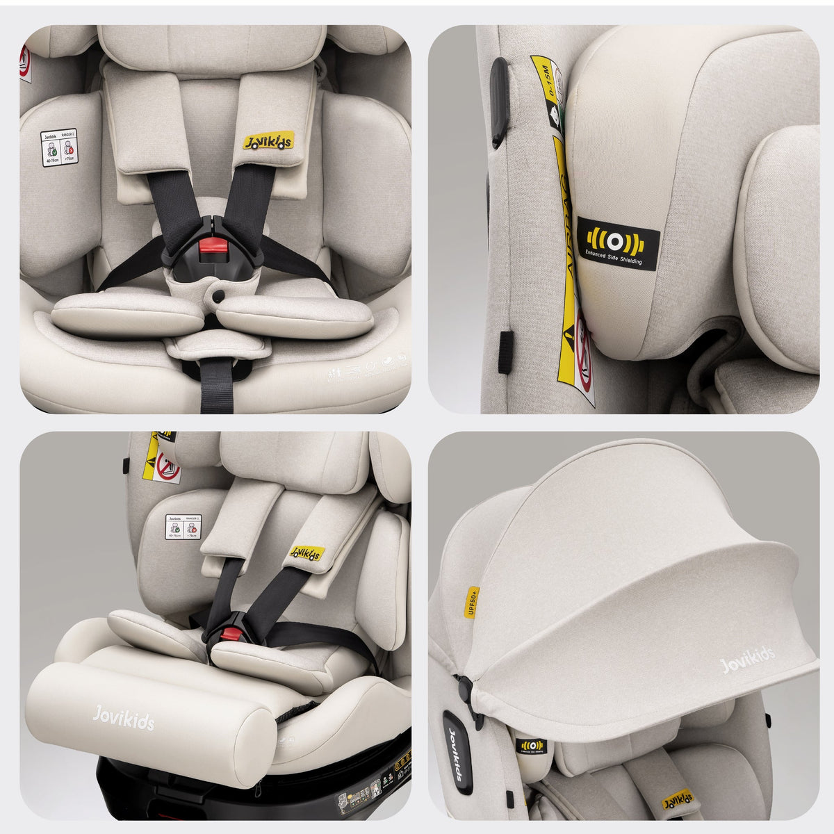 Ranger 2 360° ISOFIX Car Seat with Support Leg & Seat Protector - Milkstone Grey