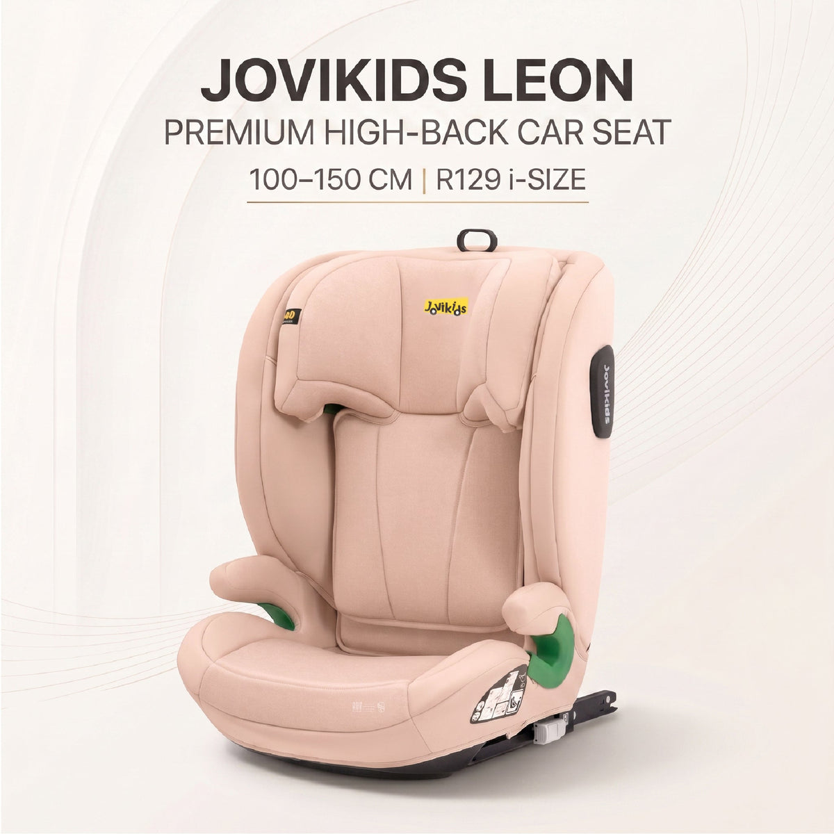 Leon I-Size Booster Car Seat with ISOFIX - Rosewood Pink