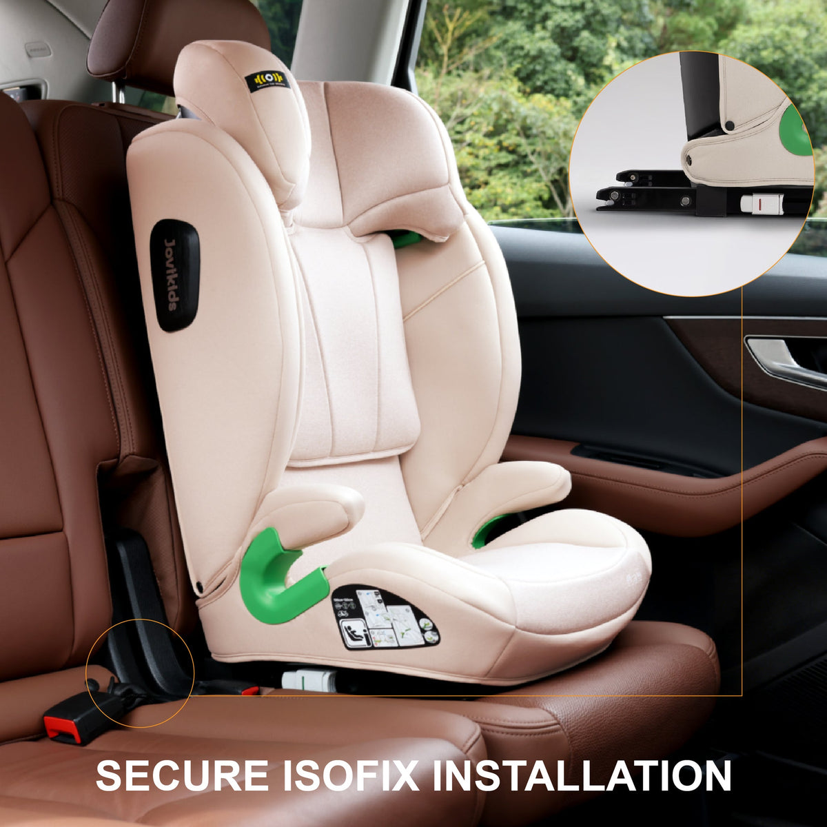 Leon I-Size Booster Car Seat with ISOFIX - Rosewood Pink