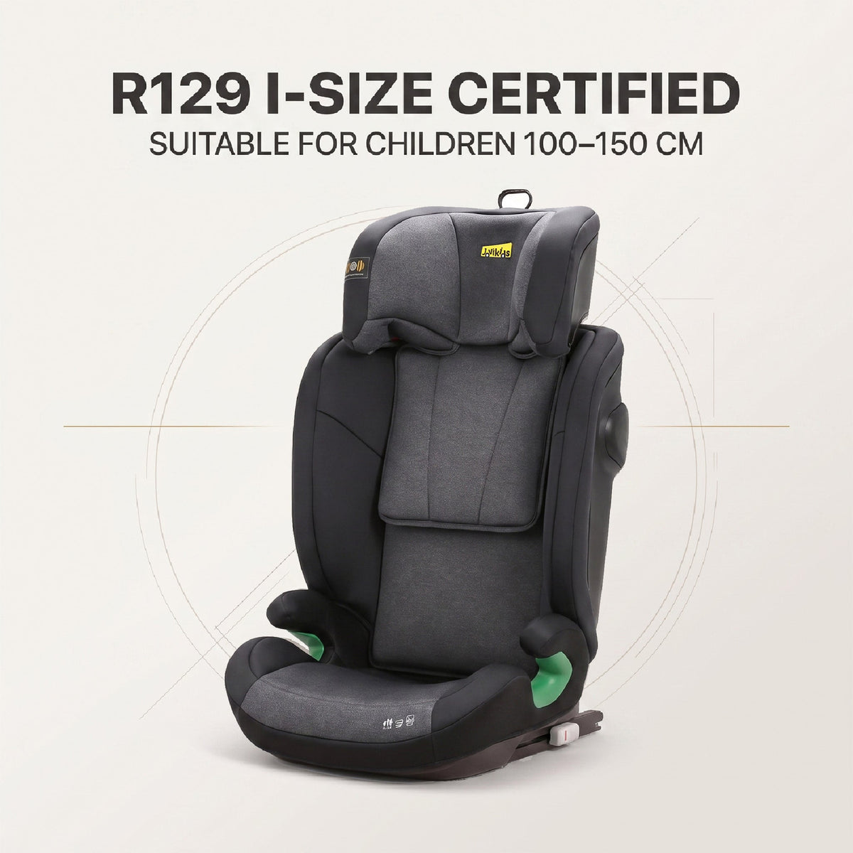 Leon I-Size Booster Car Seat with ISOFIX - Twilight Black