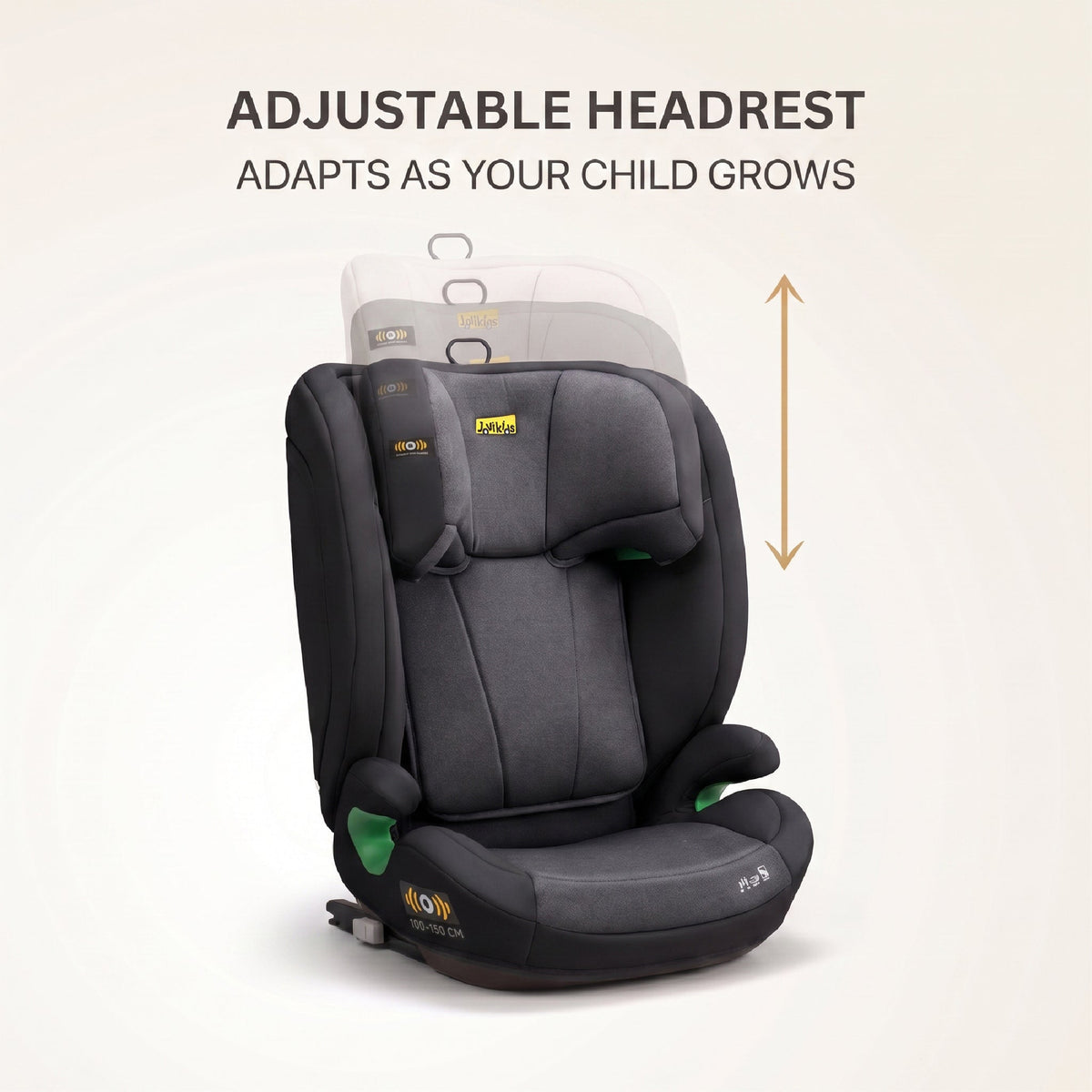 Leon I-Size Booster Car Seat with ISOFIX - Twilight Black