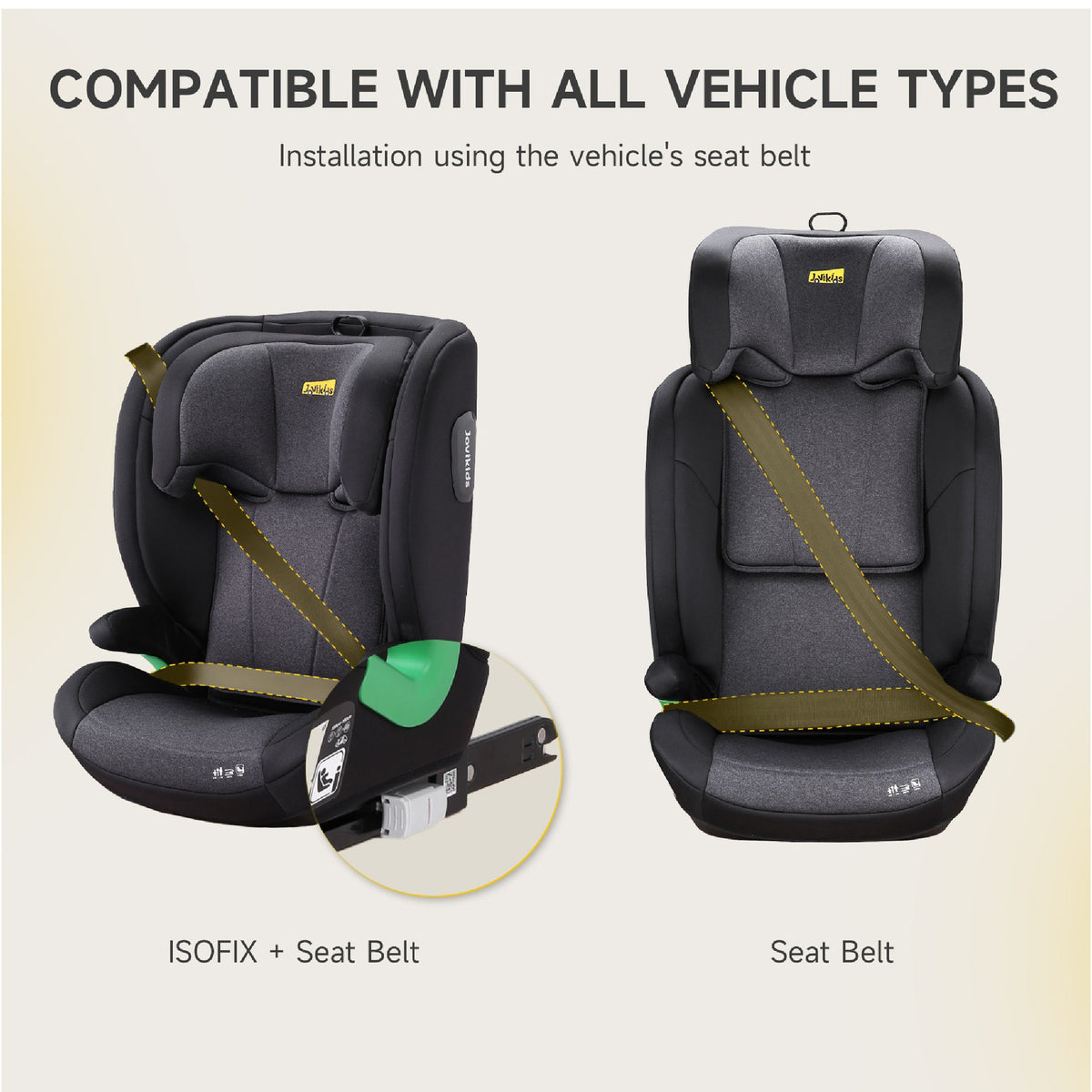 Leon I-Size Booster Car Seat with ISOFIX - Twilight Black