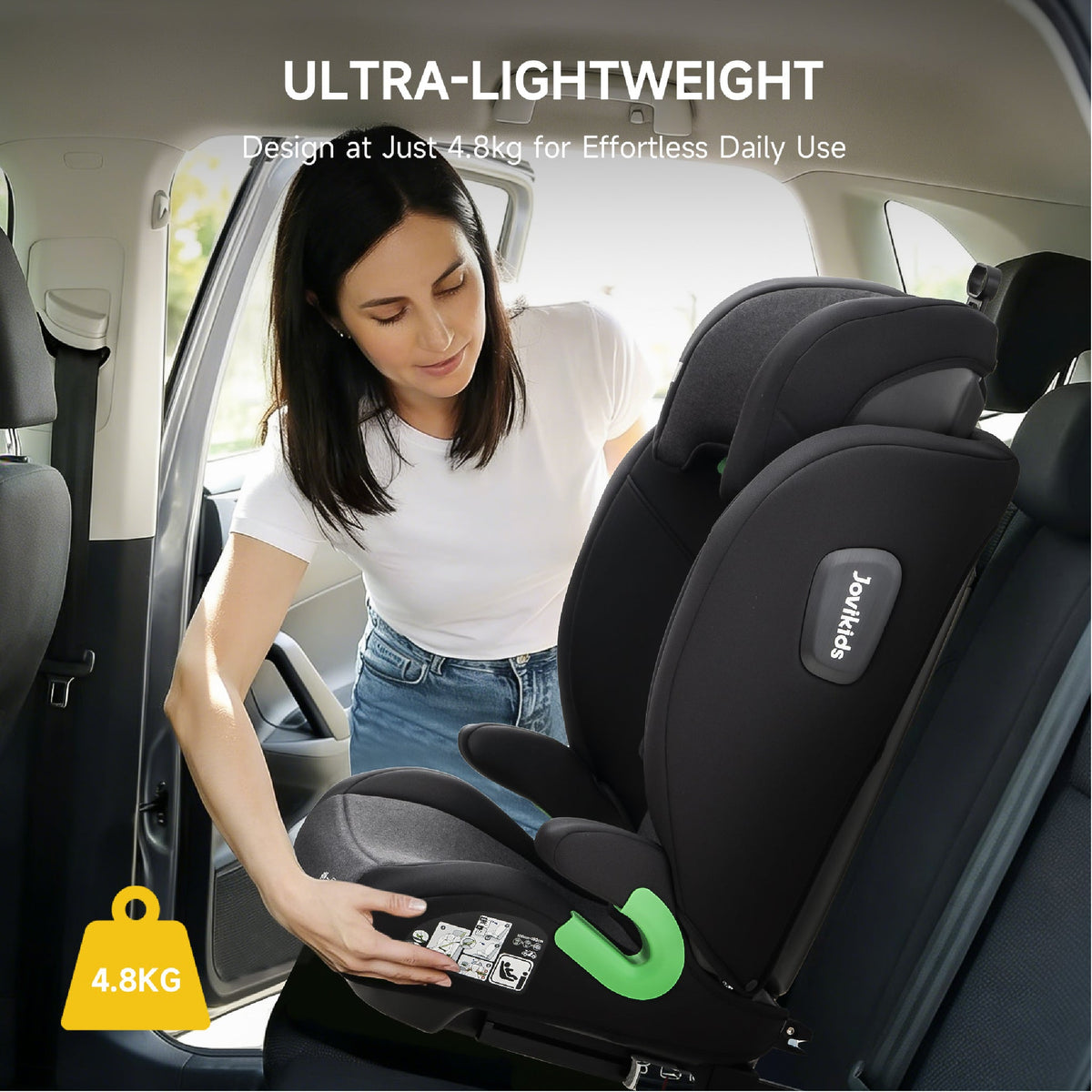 Leon I-Size Booster Car Seat with ISOFIX - Twilight Black