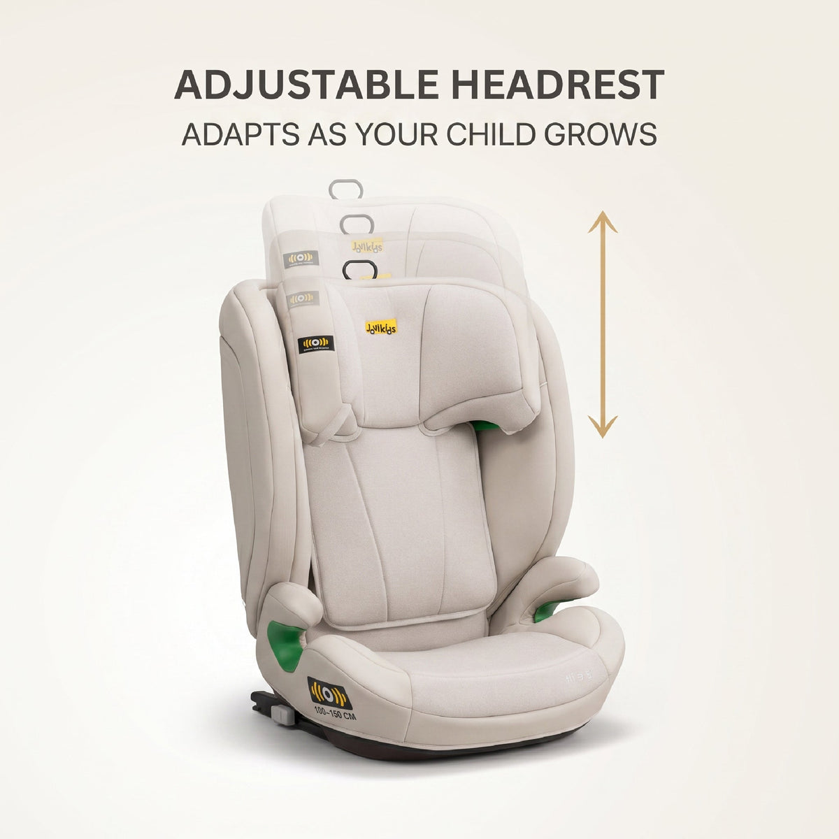 Leon I-Size Booster Car Seat with ISOFIX - Milkstone Grey