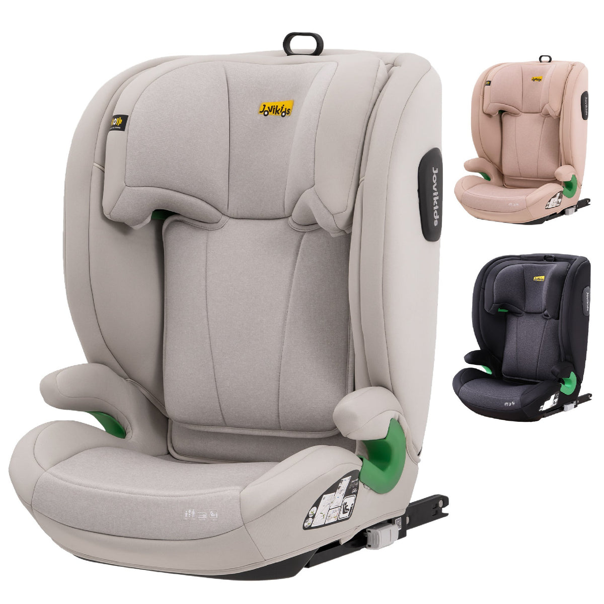 Leon I-Size Booster Car Seat with ISOFIX - Milkstone Grey