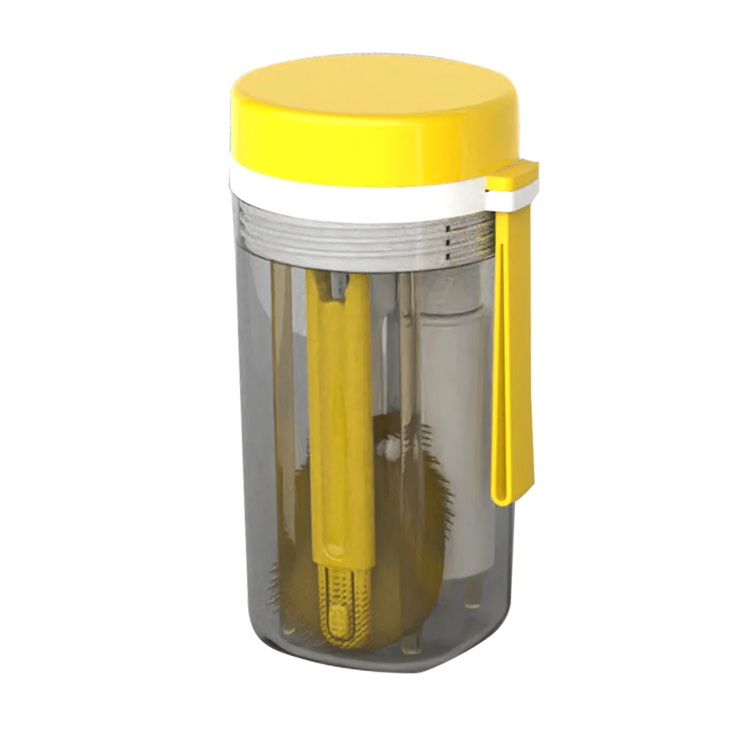 Jovikids Portable 6-in-1 Baby Bottle Brush Set – Yellow