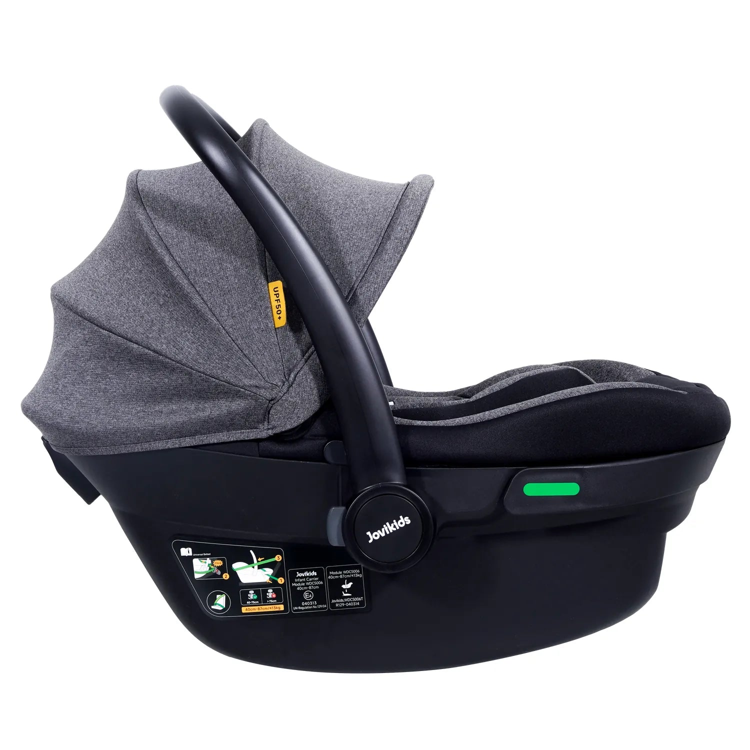 Jovikids Aria Baby Carrier Black i-Size 3-Point Seat Belt 0M+