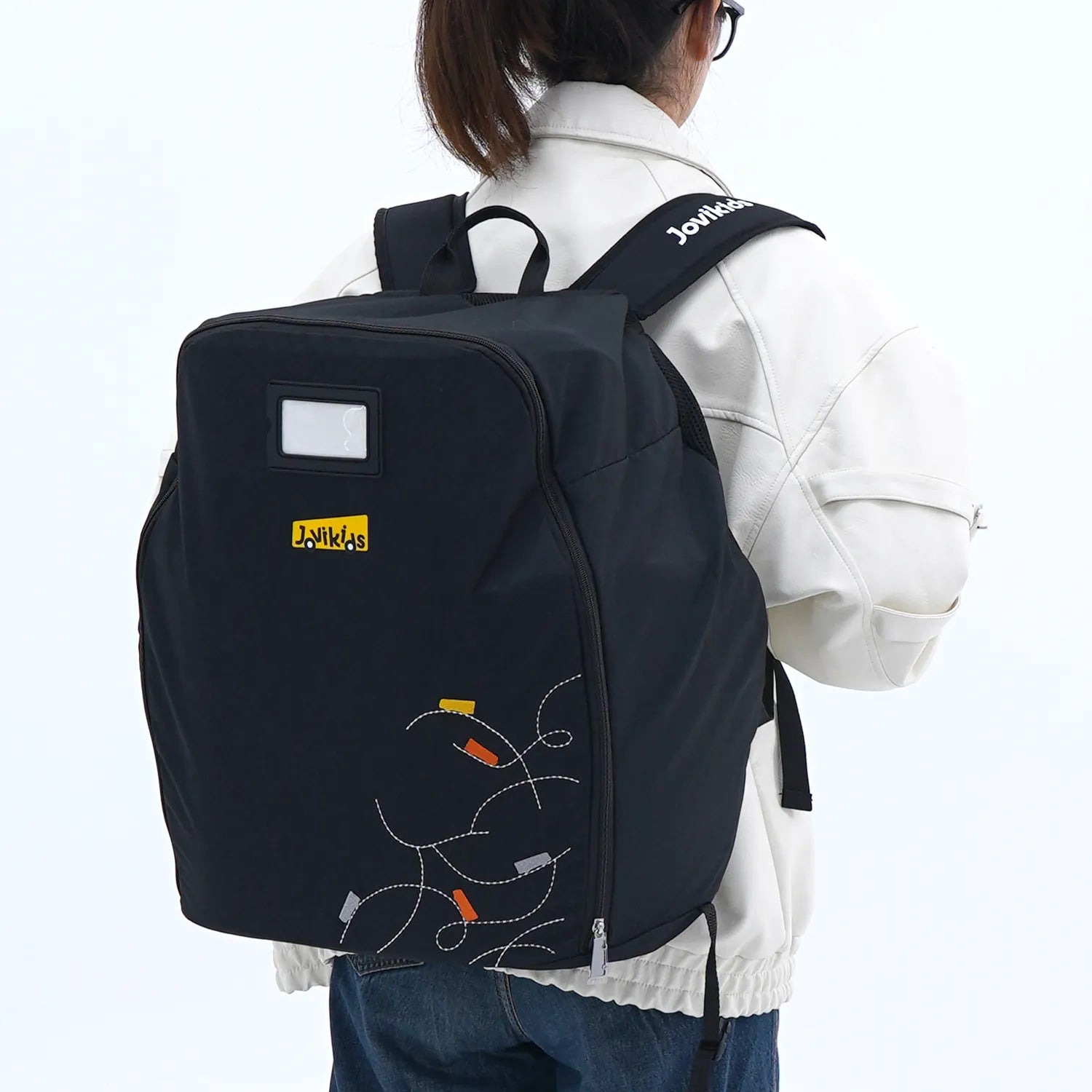 Jovikids Travel Bag for Booster Carseat – Black, Foldable