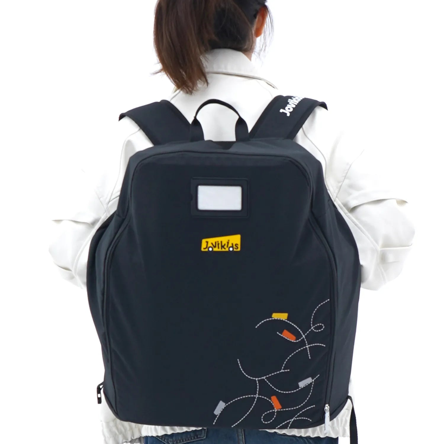 Jovikids Travel Bag for Booster Carseat – Black, Foldable