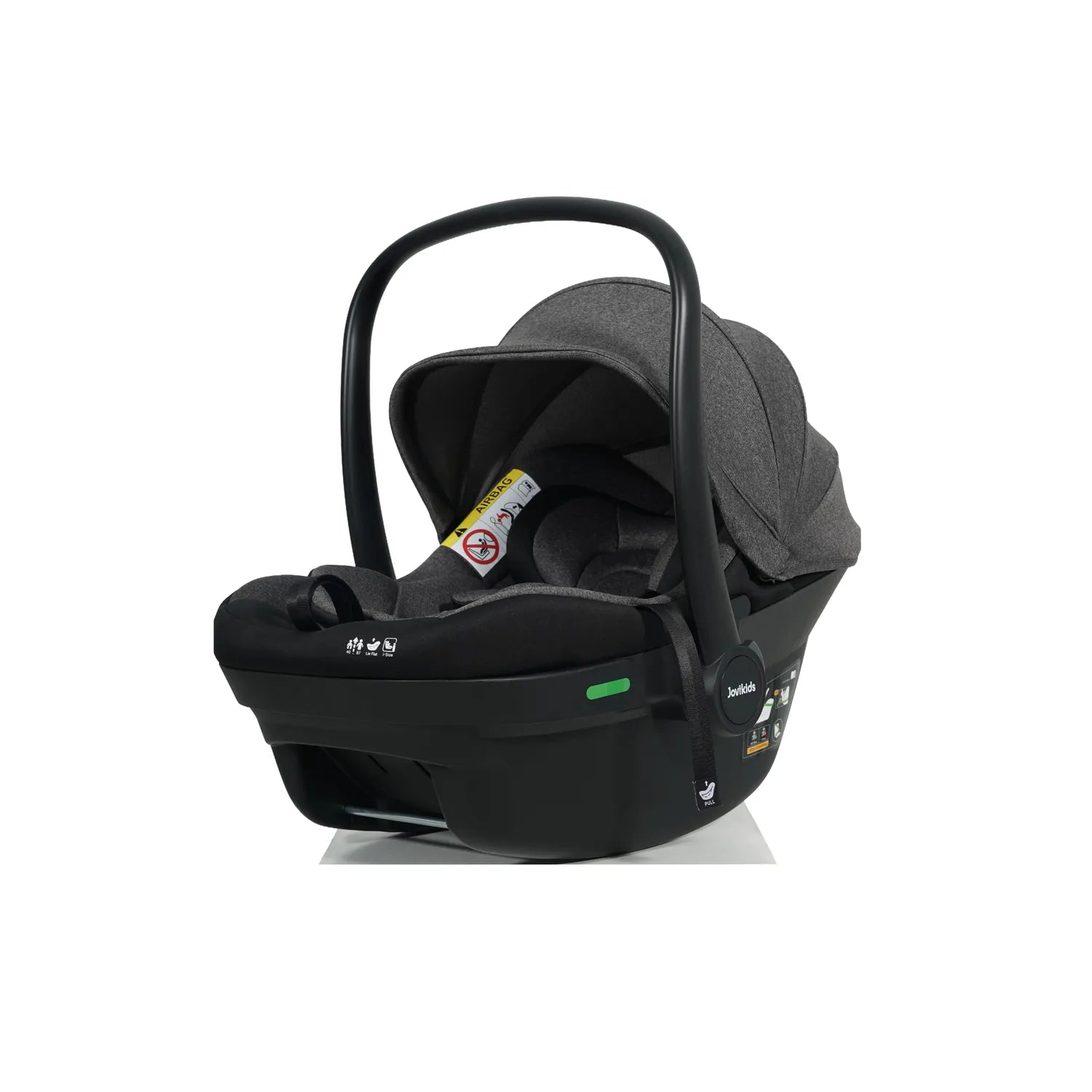 Jovikids Aria Baby Carrier Black i-Size 3-Point Seat Belt 0M+